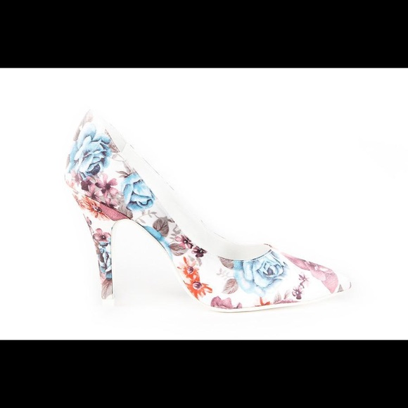 🌺SPRING🌺👠Top Heels Co Kyra Floral White Pumps - Picture 4 of 6
